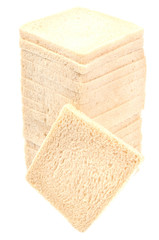 Tranches de pain de mie empilées