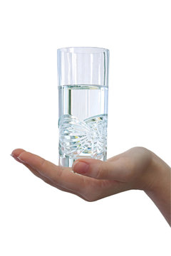 Glass of water in a hand