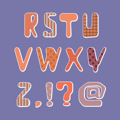 Textile alphabet