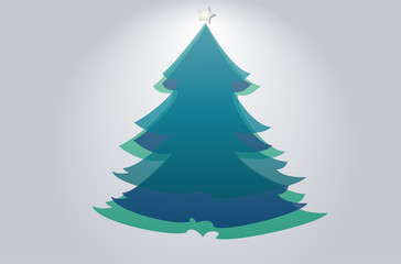 Albero di natale atmosfera azzurra