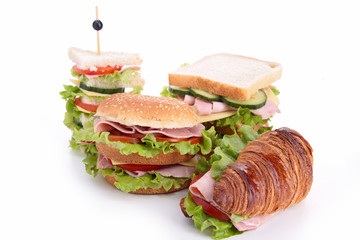 assortment of sandwich
