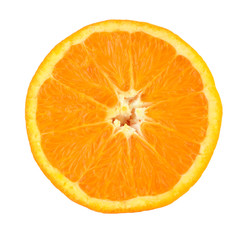 Slice of orange isolated