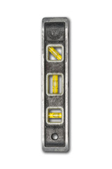 Used level on isolated background with path
