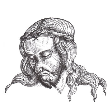 Jesus Christ ink drawings