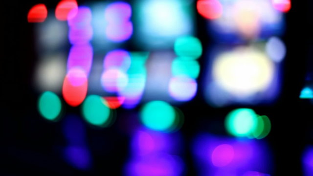 Slot machines videopoker neon bokeh