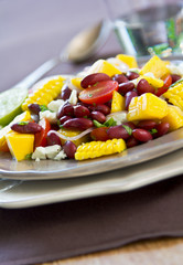 Beans with  Mango and Feta cheese salad