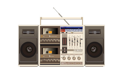 illustration of a fantastic retro ghettoblaster