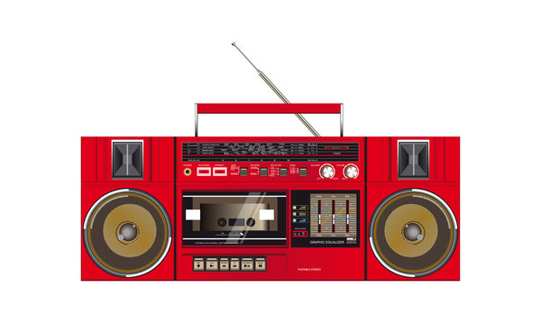 illustration of a fantastic retro ghettoblaster