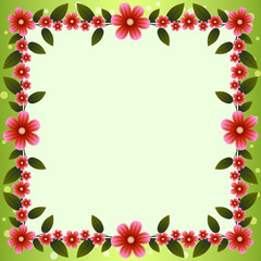 Floral style postcard