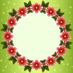 Floral style postcard