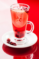 Apple cranberry hot drink