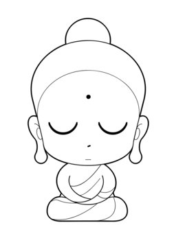 recommend clip art: Buddhist Monk cartoon
