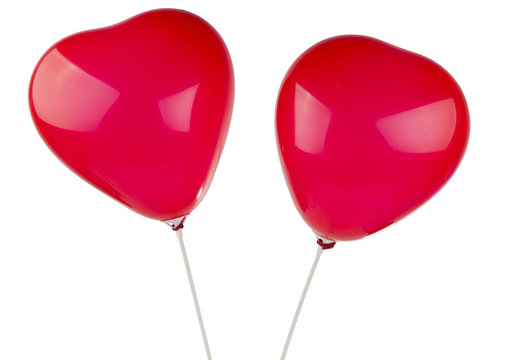 heart balloons isolated
