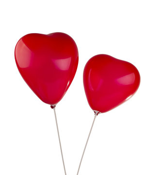 heart balloons isolated