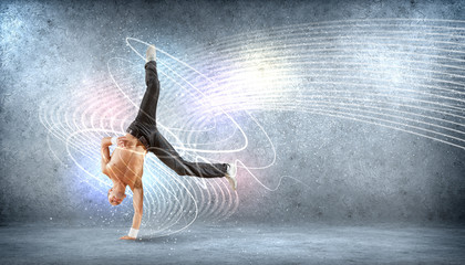 Modern style dancer posing