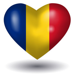 Fototapeta premium Herz mit Schatten - Rumänien