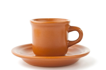 brown coffee cup isolated