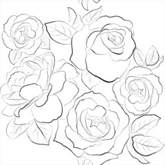 Beautiful seamless background with roses