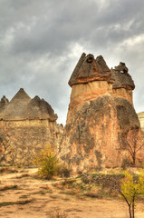 Obraz premium Famous cave city Cappadocia at Turkey, HDR photography