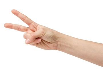 female teen counting two