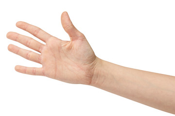 female teen counting five