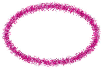 pink tinsel frame