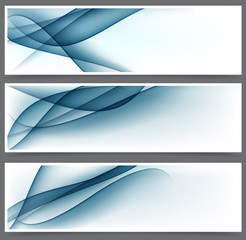 Blue abstract banners.