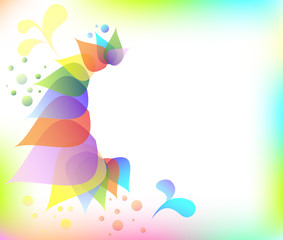 Colorful floral abstract background vector illustration