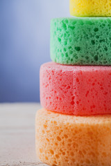colorful sponges for washing