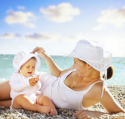 woman and baby