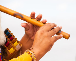 Playing flute