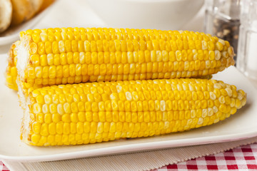 Fresh Organic Yellow Corn on the Cob
