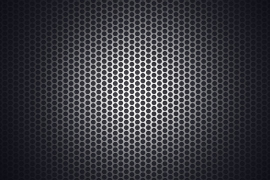 Black steel metal speaker grill pattern texture background