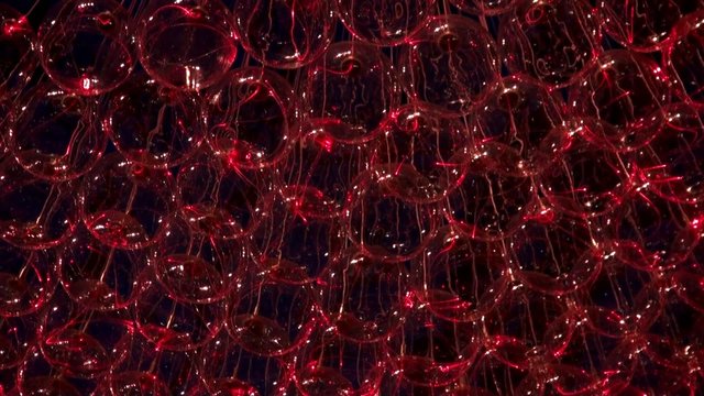 Mystical twinkling lights at night