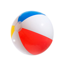 Multicolored beach ball. Isolation.