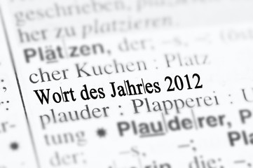 Fototapeta premium Wort des Jahres 2012