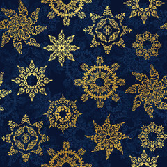 Christmas seamless background with snowflakes