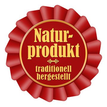 naturprodukt traditionell hergestellt button rot