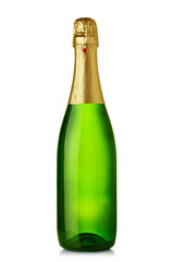 Champagne bottle isolated on white