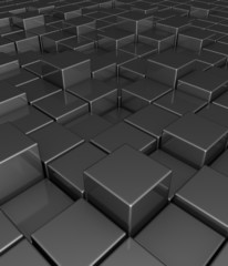3D Silver Cube Background