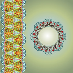 Ornamental round pattern. Vector abstract background.