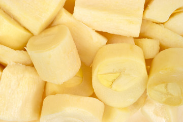 Close view hearts of palm