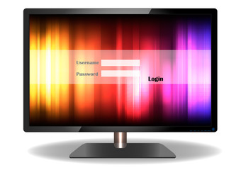 Login television of Vector Design