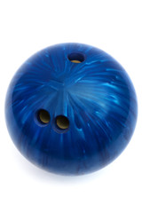 blue ball game in bowling