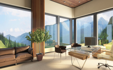 Office Space In Big Contemporary Building