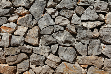 Basalt rock wall