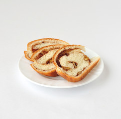 Obraz na płótnie Canvas Cinnamon and Walnut Swirl Bread