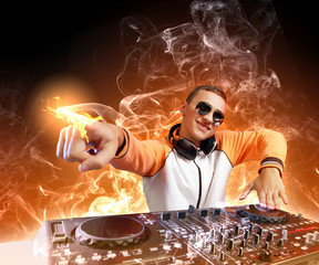 dj and mixer