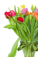 Fototapeta premium bouquet of tulips close up