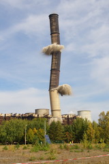 Schornsteinsprengung